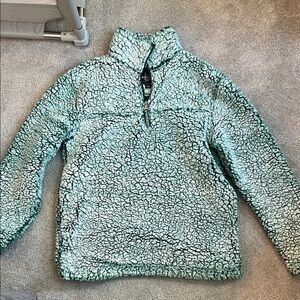 Boxercraft unisex Green Sherpa quarter zip Jacket